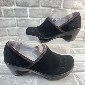 J-41 Adventure On Brooke Women's Size 9.5 Black Suede Slip On Clogs Shoes